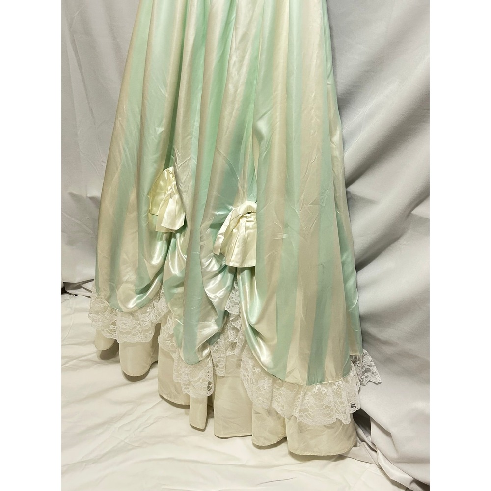 Vintage 1970 Jessica McClintock Gunne Sax Mint Strip Lace Southern Belle Gown 3 - Picture 10 of 16